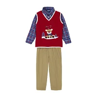 IZOD Reindeer Baby Boys 3-pc. Pant Set