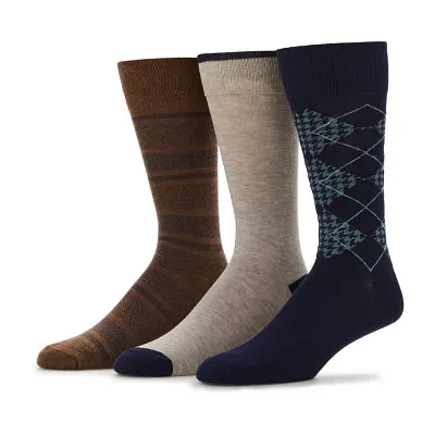 Stafford Super Soft Lux 3 Pair Crew Socks Mens