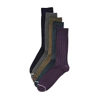 Stafford Casual Dress Cotton 5 Pair Crew Socks Mens