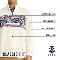 IZOD Fairisle Mens Long Sleeve Pullover Sweater