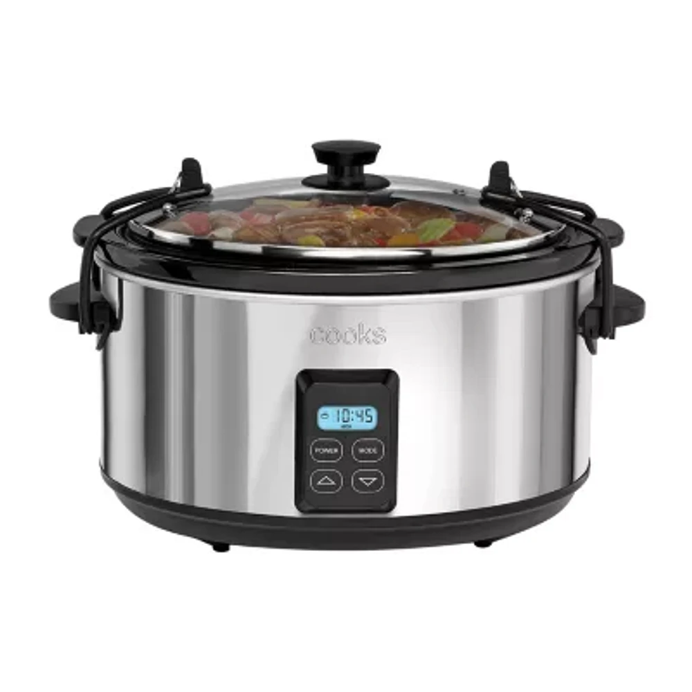 Cooks 5-Quart Programmable Latch and Travel Slow Cooker