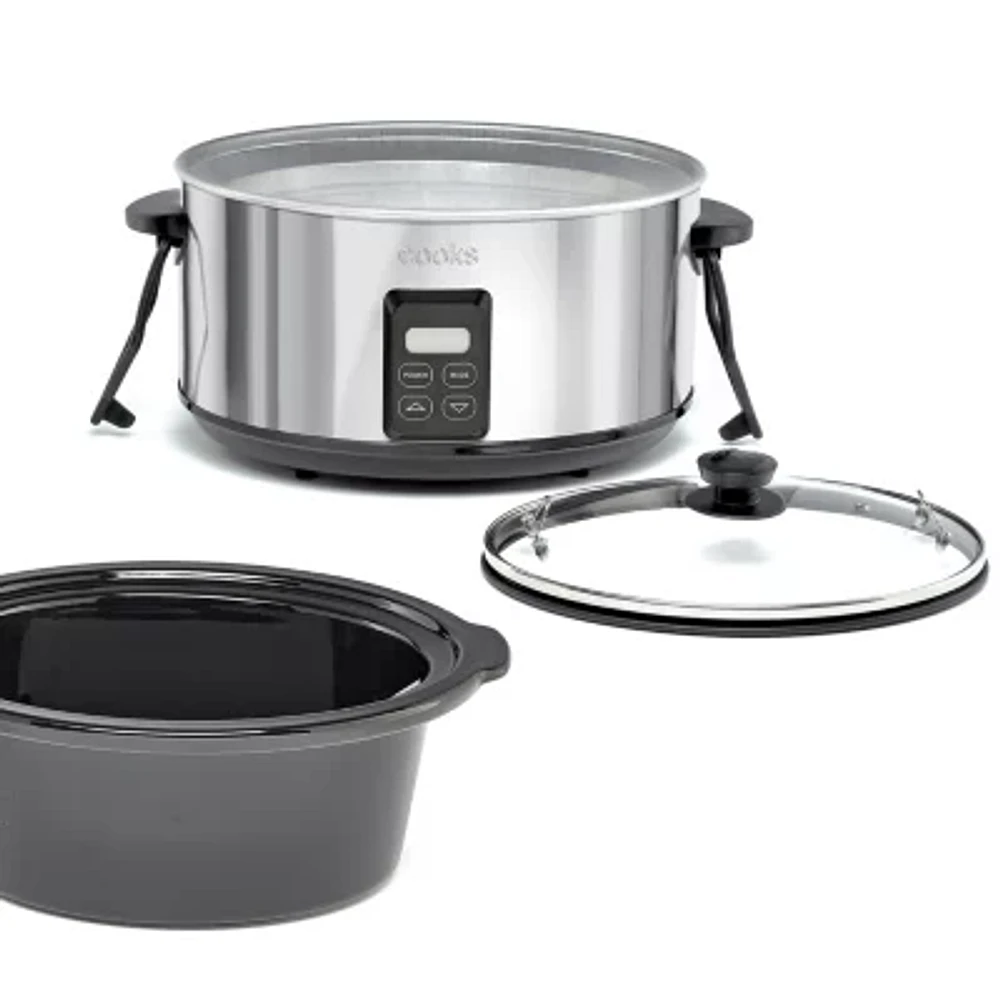 Cooks 5-Quart Programmable Latch and Travel Slow Cooker