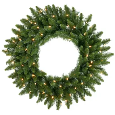 Vickerman 30" Camdon Fir Christmas Wreath with 50 Clear Lights