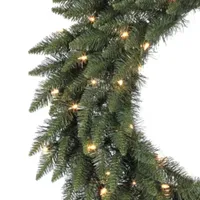 Vickerman 30" Camdon Fir Christmas Wreath with 50 Clear Lights