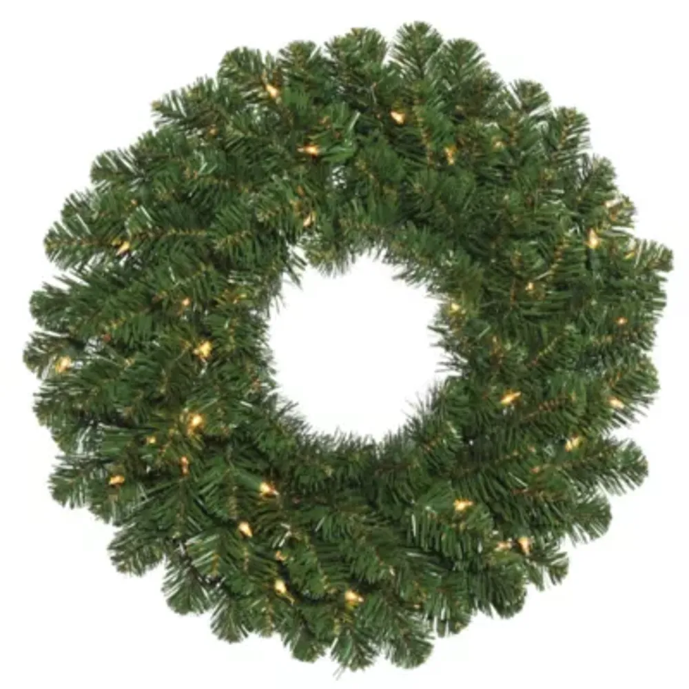 Vickerman 48" Oregon Fir Christmas Wreath with 150Clear Lights"