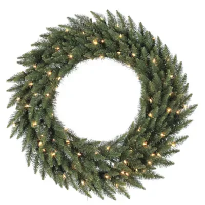 Vickerman 60" Camdon Fir Christmas Wreath with 400 Warm White LED Lights