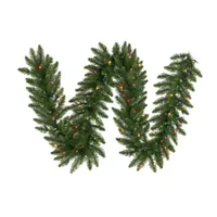 Vickerman 9' Camdon Fir Christmas Garland with 50Multi-Colored LED Lights