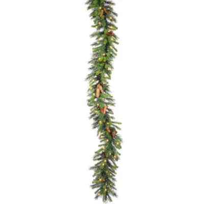 Vickerman 9' Cheyenne Christmas Garland with 100 Warm White Lights