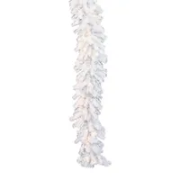 Vickerman 9' Crystal White Spruce Christmas Garland with 50 Warm White Spruce LED Lights