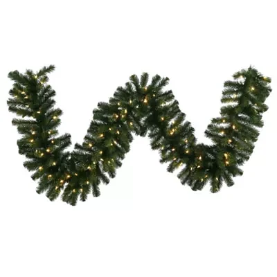 Vickerman 9' Douglas Fir Christmas Garland with Warm White LED Lights