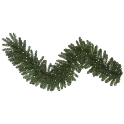 Vickerman 9' Oregon Fir Christmas Garland with 150 Warm White LED Lights