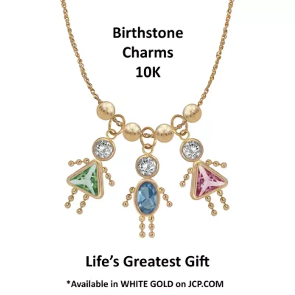 10K Gold January Birthstone Babies Boy Charm