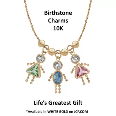 10K Gold February Birthstone Babie Girl Charm
