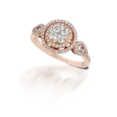 LIMITED QUANTITIES Le Vian Grand Sample Sale™ Ring featuring Vanilla Diamonds® set in 14K Strawberry Gold®