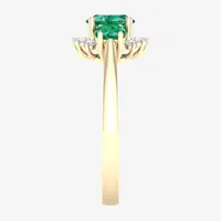 Womens Gemstone & 1/ CT. T.W. Genuine Diamond 10K Gold Cocktail Ring