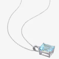 Genuine Blue Topaz Sterling Silver 2-pc. Jewelry Set