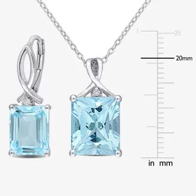 2-pc. Genuine Blue Topaz Sterling Silver Jewelry Set