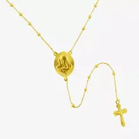 Religious Jewelry Womens 14K Gold Rosary Necklaces