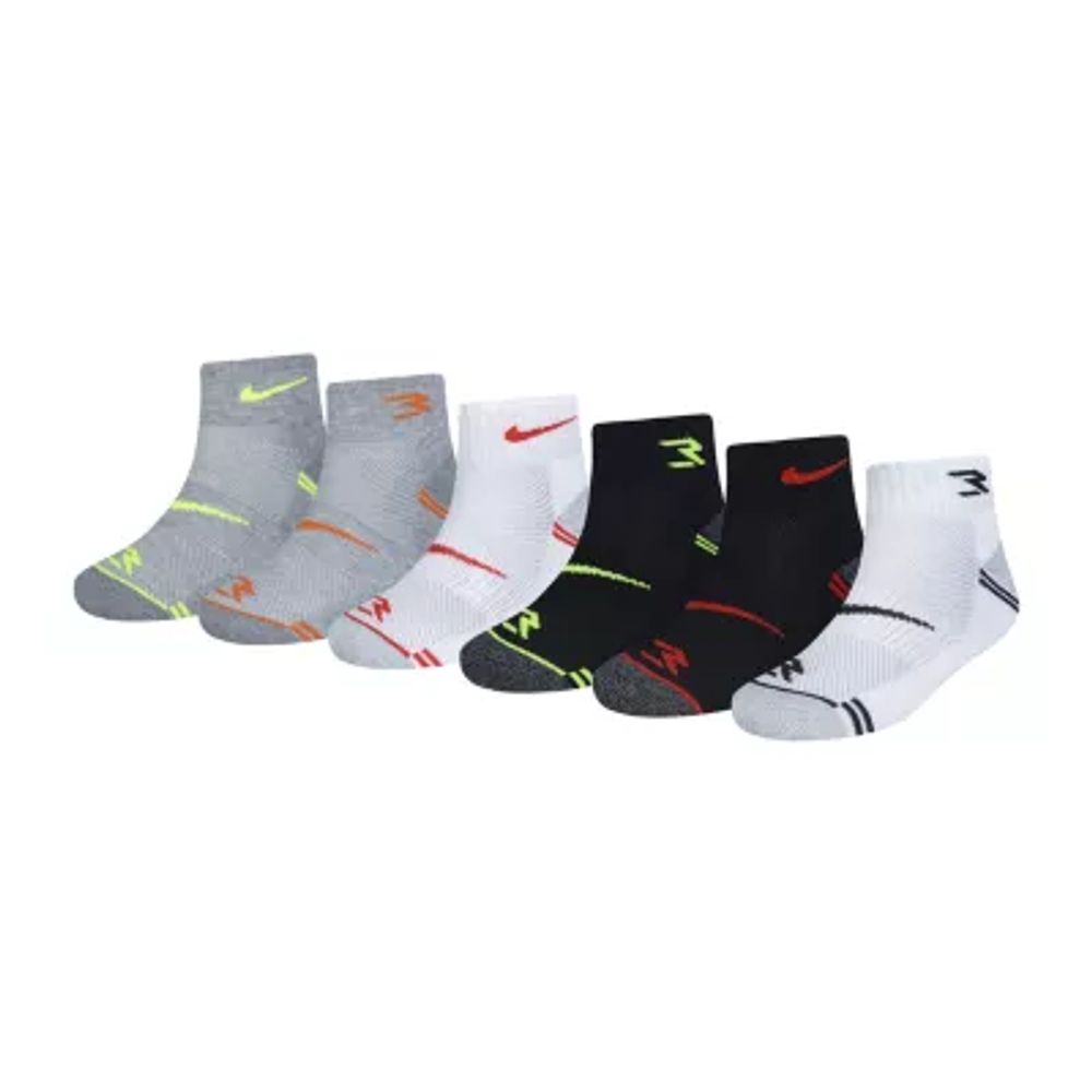 Nike 3BRAND by Russell Wilson Big Boys 6 Pair Quarter Ankle Socks