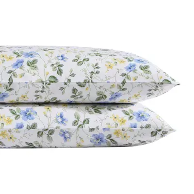 Laura Ashley Meadow Floral 300tc Pillowcases
