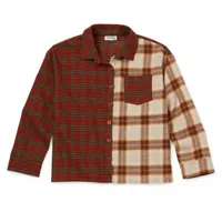 Eyeshadow Big Girls Long Sleeve Button-Down Shirt