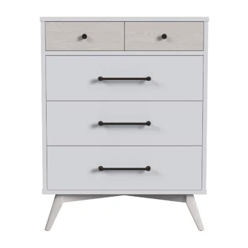 Westwood Design Rowan Youth 4-Drawer Chest in Ash Linen