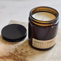 Z CANDLES 8 Oz Single Wick Oakmoss + Amber Scented Jar Candle