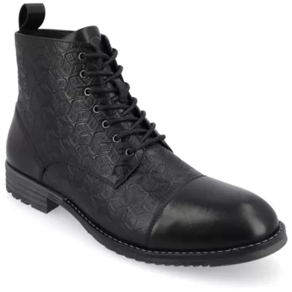 Thomas And Vine Mens Kairo Flat Heel Lace-Up Boots