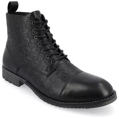 Thomas And Vine Mens Kairo Flat Heel Lace-Up Boots