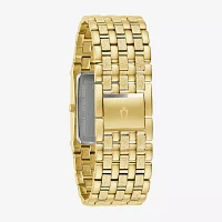 Bulova Diamond Mens Gold Tone Bracelet Watch 97f52