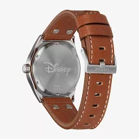 Citizen Mickey Aviator Mickey Mouse Mens Brown Leather Strap Watch Bv1088-08w