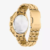 Citizen Sport Lux Mens Gold Tone Stainless Steel Bracelet Watch Ca4542-59x