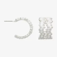 Bold Elements Cubic Zirconia Hoop Earrings