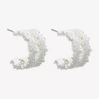 Bold Elements Cubic Zirconia Hoop Earrings