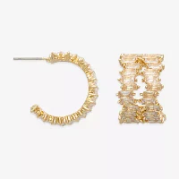 Bold Elements Cubic Zirconia Hoop Earrings