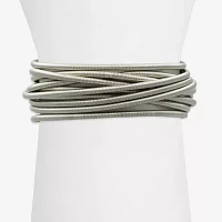 Bold Elements Silver Tone Fashion Stretch Bracelet