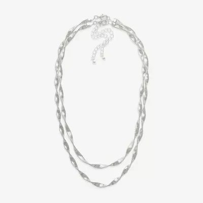 Bold Elements Silver Tone 18 Inch Strand Necklace