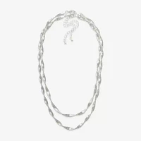 Bold Elements Silver Tone 18 Inch Strand Necklace