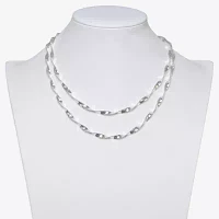 Bold Elements Silver Tone 18 Inch Strand Necklace