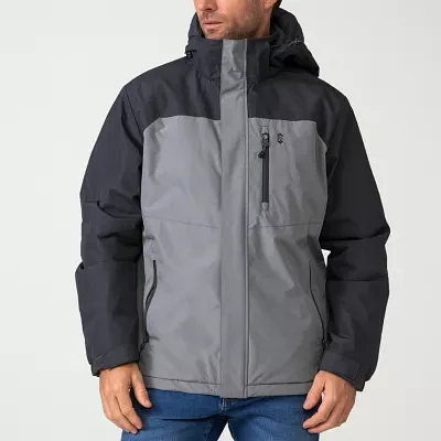 Free Country Mens Lined Water Resistant Hooded Midweight Puffer Jacket