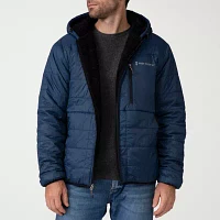 Free Country Mens Water Resistant Reversible Sherpa Lined Midweight Puffer Jacket