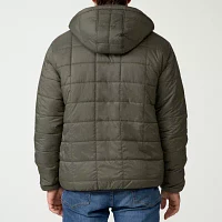 Free Country Mens Water Resistant Reversible Sherpa Lined Midweight Puffer Jacket