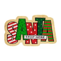 Northlight Santa Stop Here Indoor Rectangular Doormats