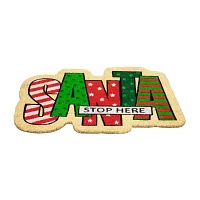 Northlight Santa Stop Here Indoor Rectangular Doormats