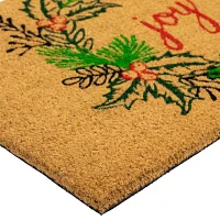 Northlight Coir Joy Wreath Indoor Rectangular Doormats