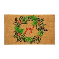 Northlight Coir Joy Wreath Indoor Rectangular Doormats