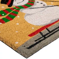 Northlight Snowman Let It Snow Coir Indoor Rectangular Doormats