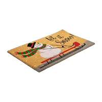 Northlight Snowman Let It Snow Coir Indoor Rectangular Doormats