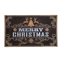 Northlight Tree And Reindeer Merry Indoor Rectangular Doormats