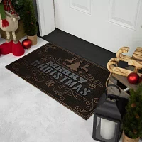 Northlight Tree And Reindeer Merry Indoor Rectangular Doormats